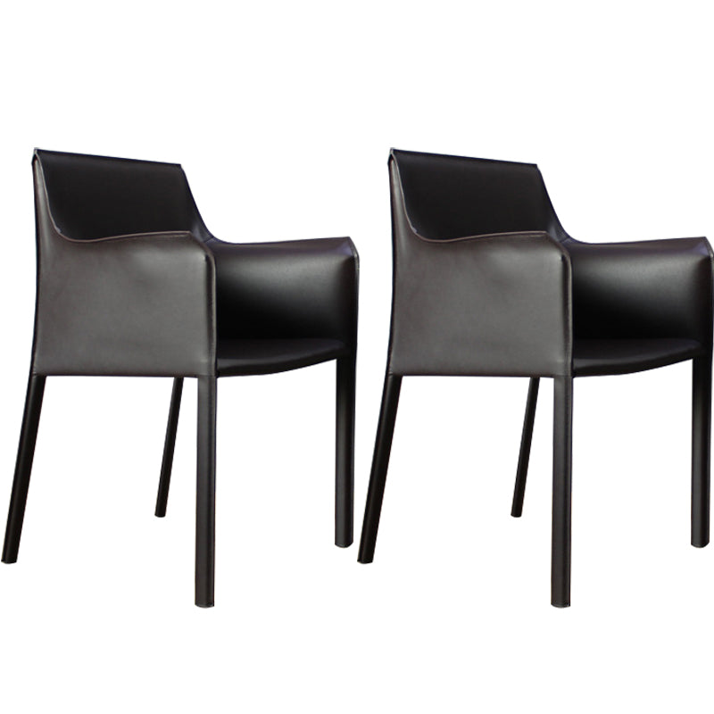 Faux Leather Dining Chairs Upholstered Modern Dining Arm Chair