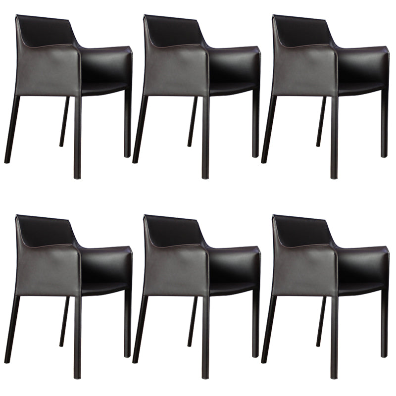 Faux Leather Dining Chairs Upholstered Modern Dining Arm Chair
