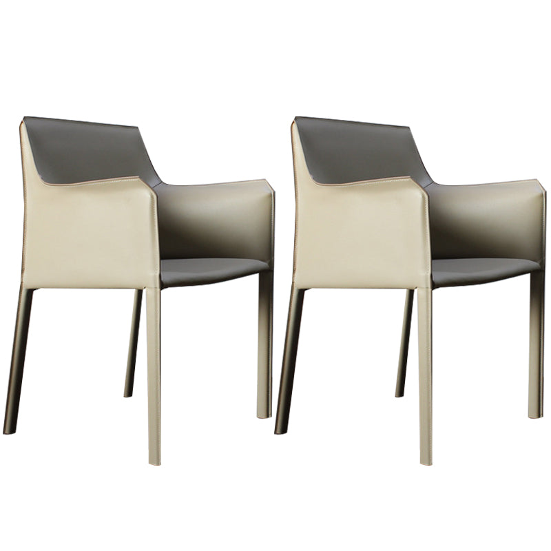 Faux Leather Dining Chairs Upholstered Modern Dining Arm Chair