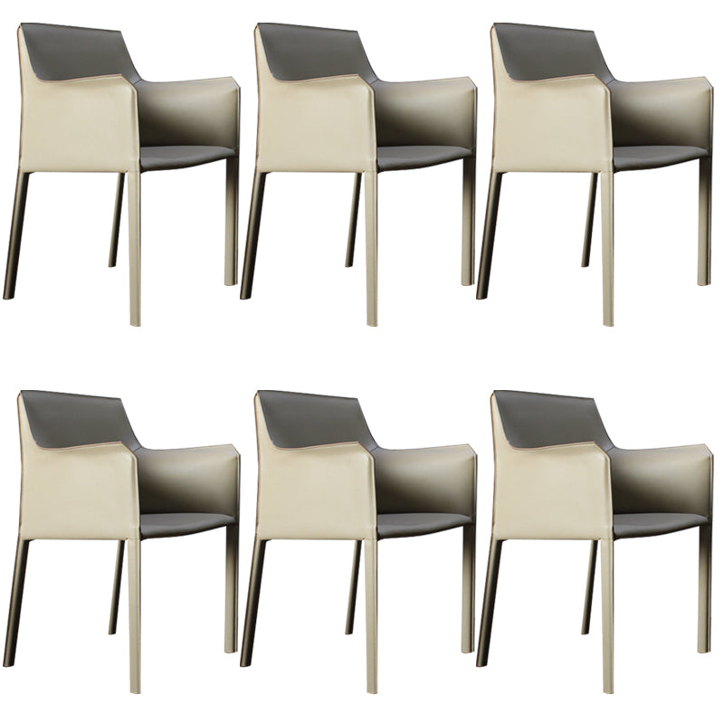 Faux Leather Dining Chairs Upholstered Modern Dining Arm Chair