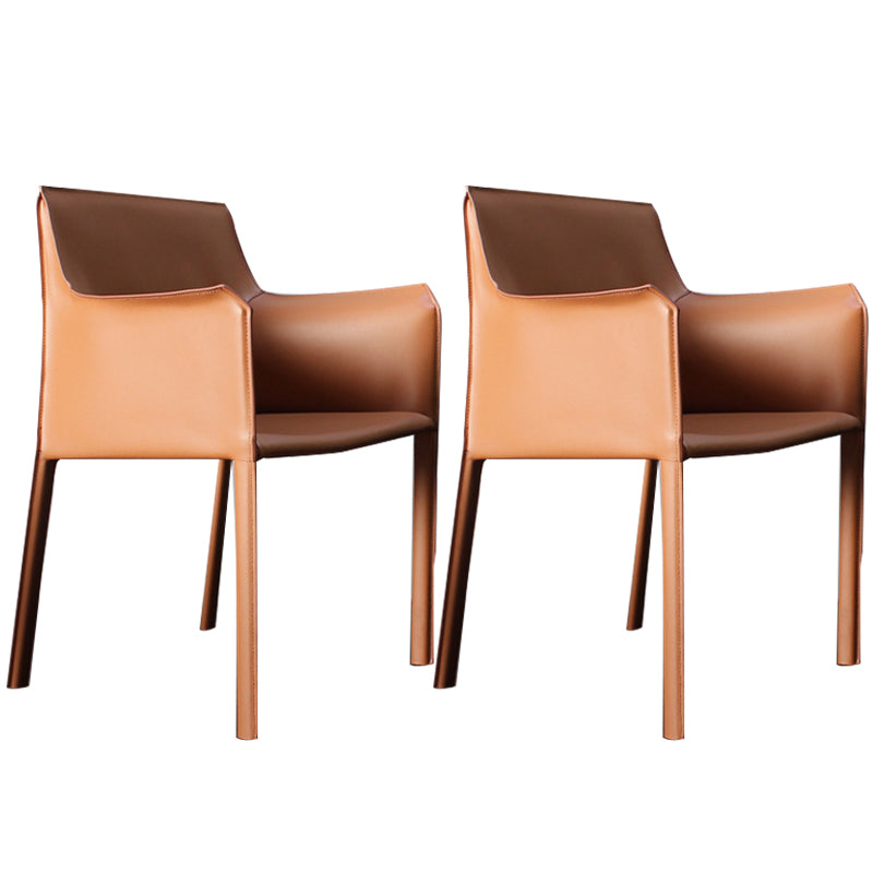 Faux Leather Dining Chairs Upholstered Modern Dining Arm Chair