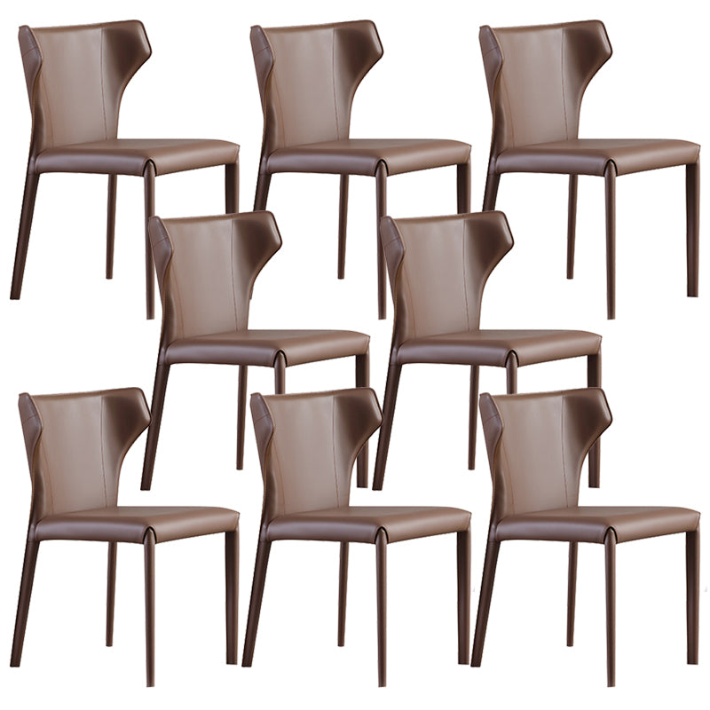 Upholstered Faux Leather Dining Chair Contemporary Dining Chair