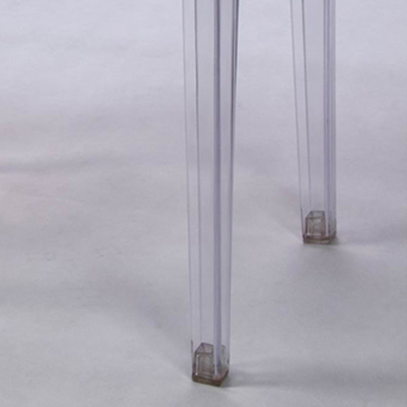 Nordic Open Back Side Chair Plastic Indoor Armless Chair for Dining Room Bedroom