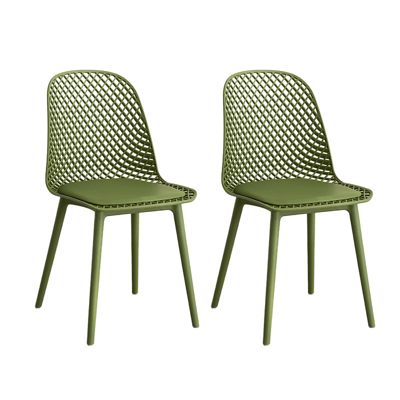 Nordic Cross Back Side Chair Plastic Indoor Chair for Dining Room Bedroom