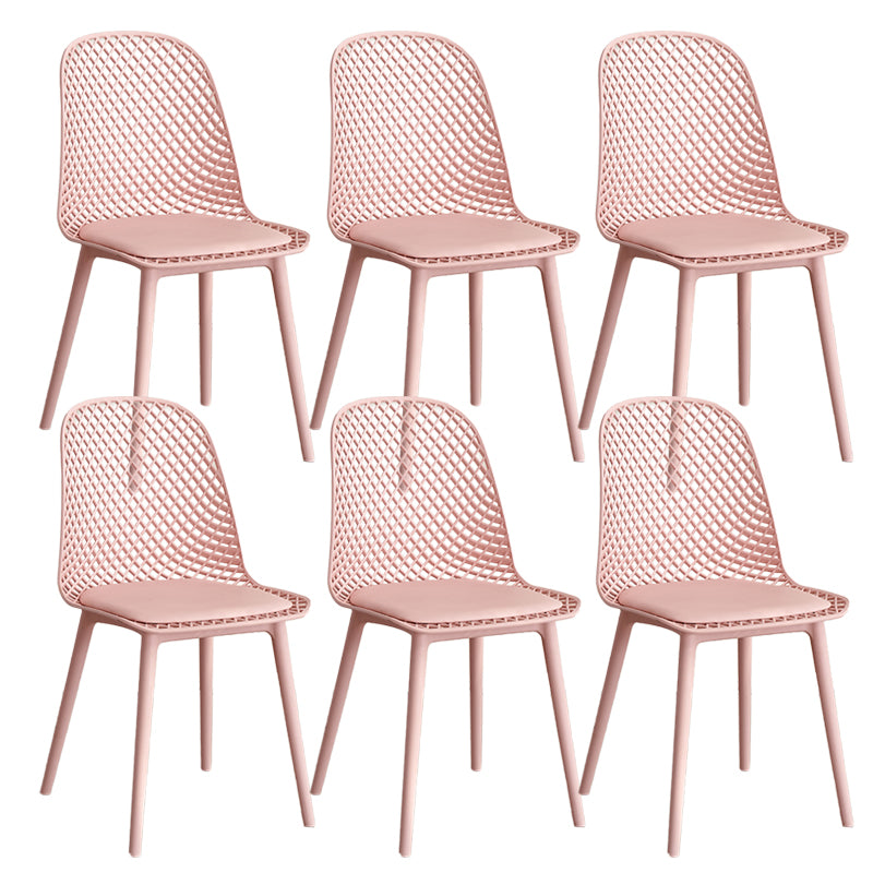 Nordic Cross Back Side Chair Plastic Indoor Chair for Dining Room Bedroom