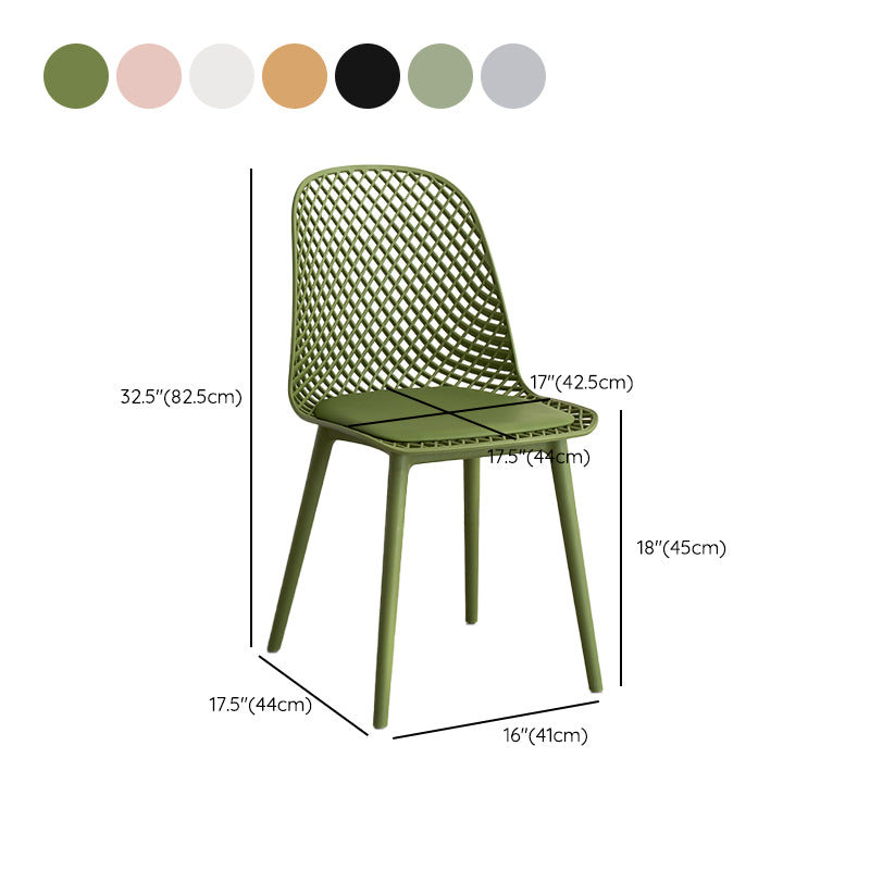 Nordic Cross Back Side Chair Plastic Indoor Chair for Dining Room Bedroom