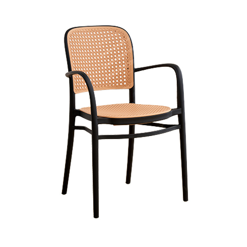 Nordic Open Back Side Chair Plastic Indoor Chair for Dining Room Bedroom