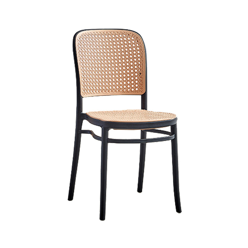 Nordic Open Back Side Chair Plastic Indoor Chair for Dining Room Bedroom