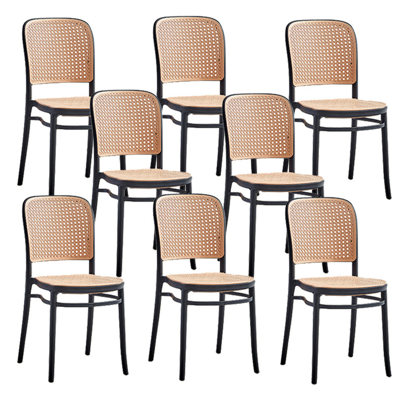 Nordic Open Back Side Chair Plastic Indoor Chair for Dining Room Bedroom