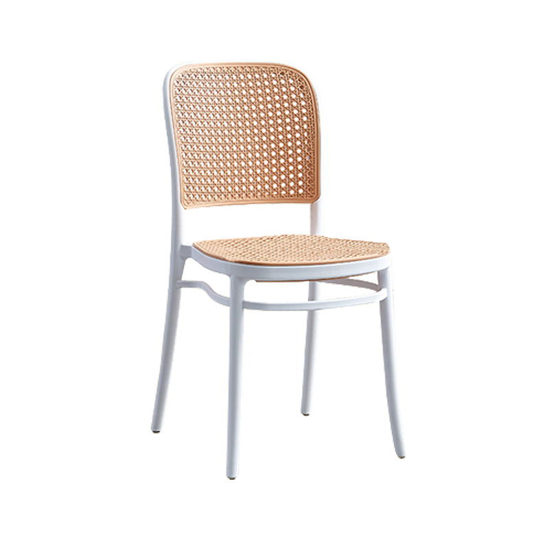 Nordic Open Back Side Chair Plastic Indoor Chair for Dining Room Bedroom