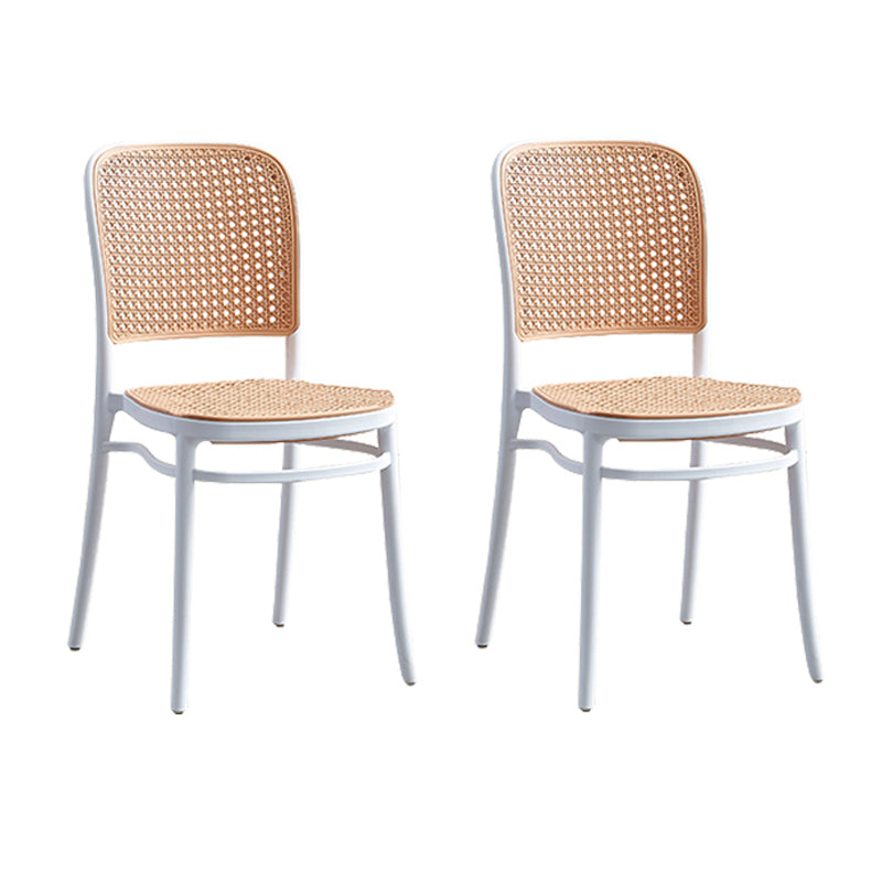 Nordic Open Back Side Chair Plastic Indoor Chair for Dining Room Bedroom
