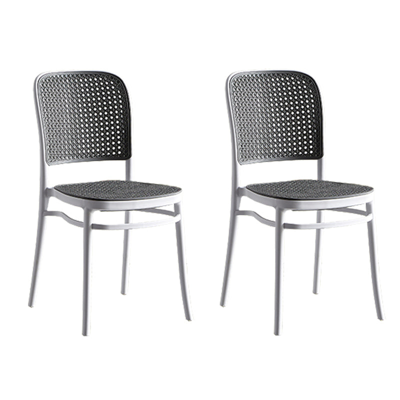 Nordic Open Back Side Chair Plastic Indoor Chair for Dining Room Bedroom