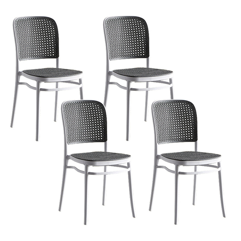 Nordic Open Back Side Chair Plastic Indoor Chair for Dining Room Bedroom
