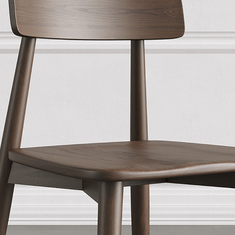 Modern Open Back Side Chair Upholstered Dining Chair with Wooden Base