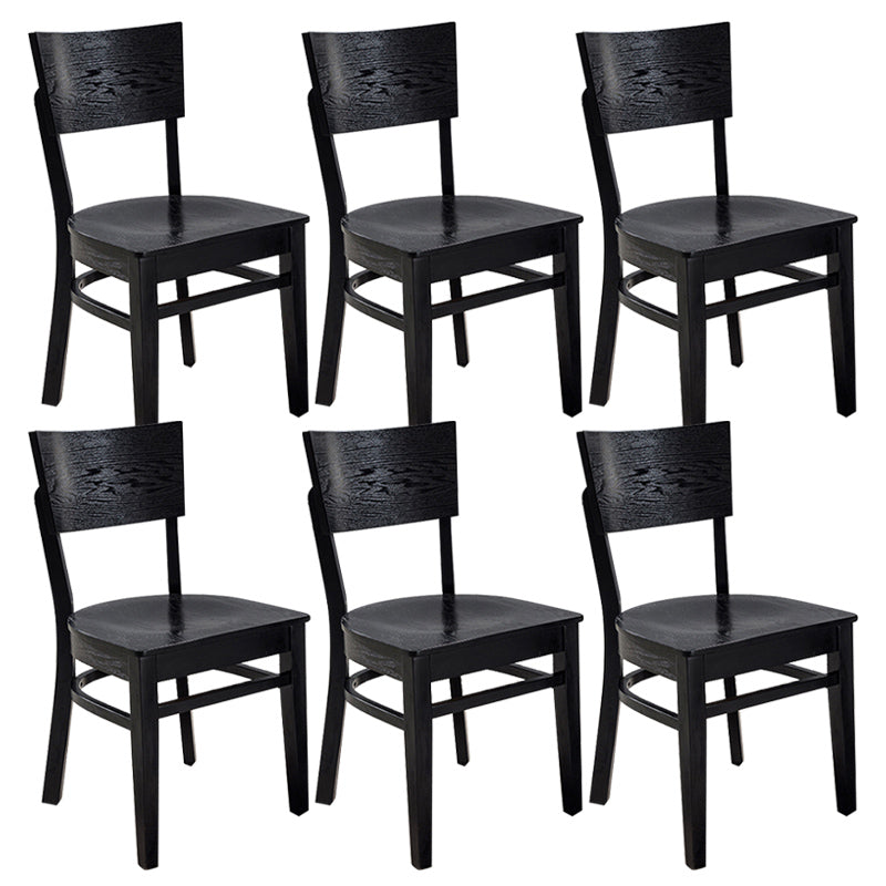 Industrial Armless Dining Chairs Solid Wood Dining Side Chair