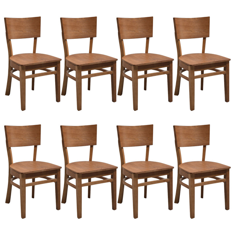 Industrial Armless Dining Chairs Solid Wood Dining Side Chair
