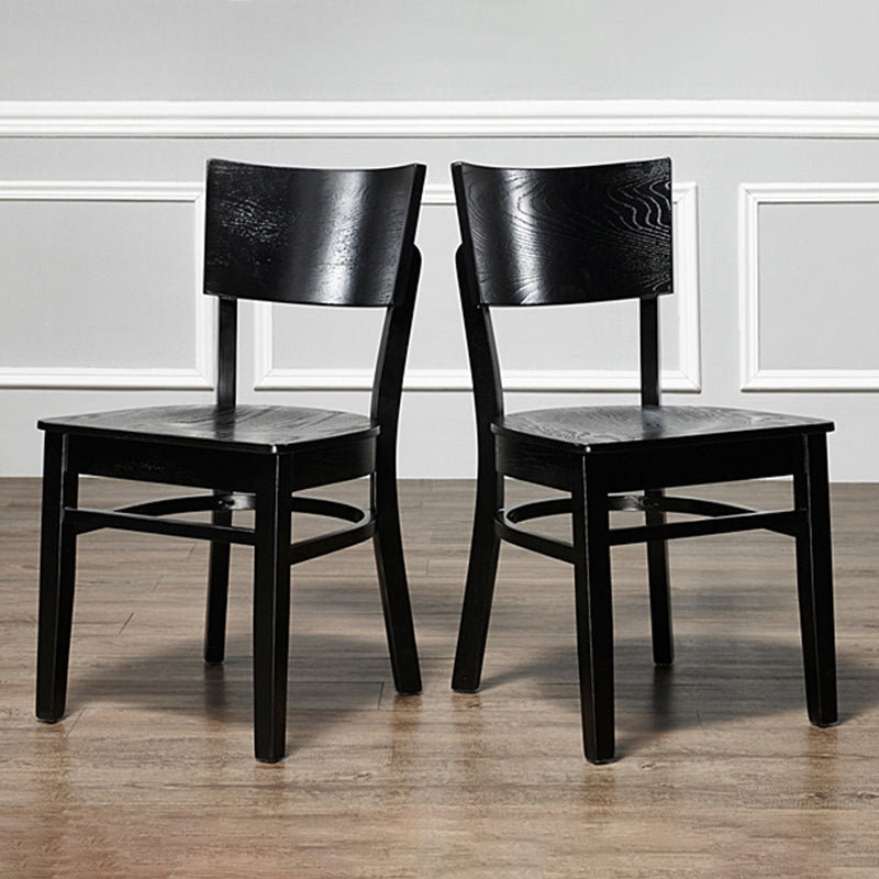 Industrial Armless Dining Chairs Solid Wood Dining Side Chair