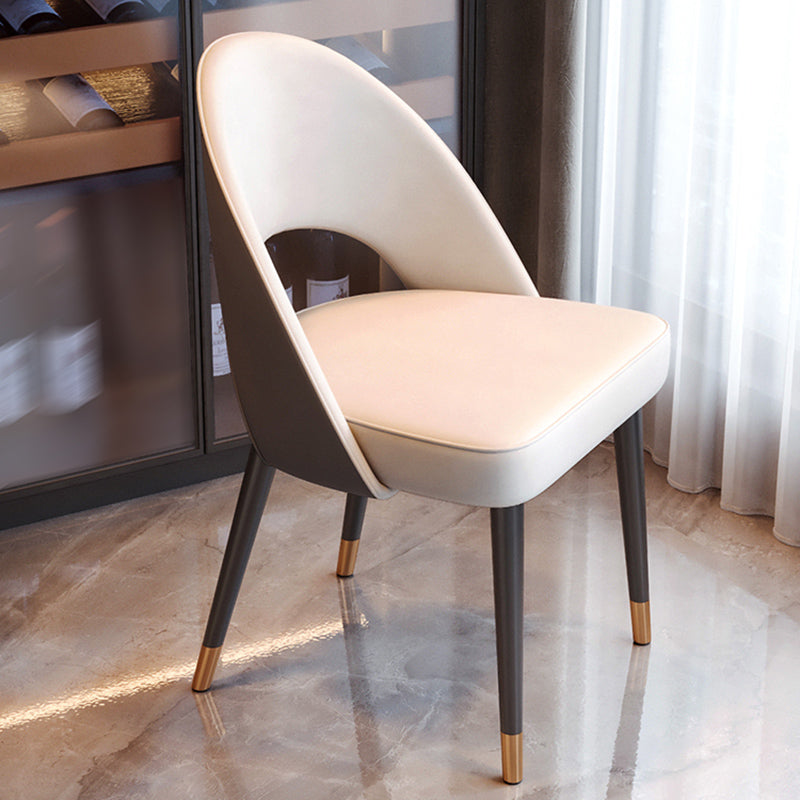 Open Back Armless Dining Chairs Glam Style Home Dining Side Chair