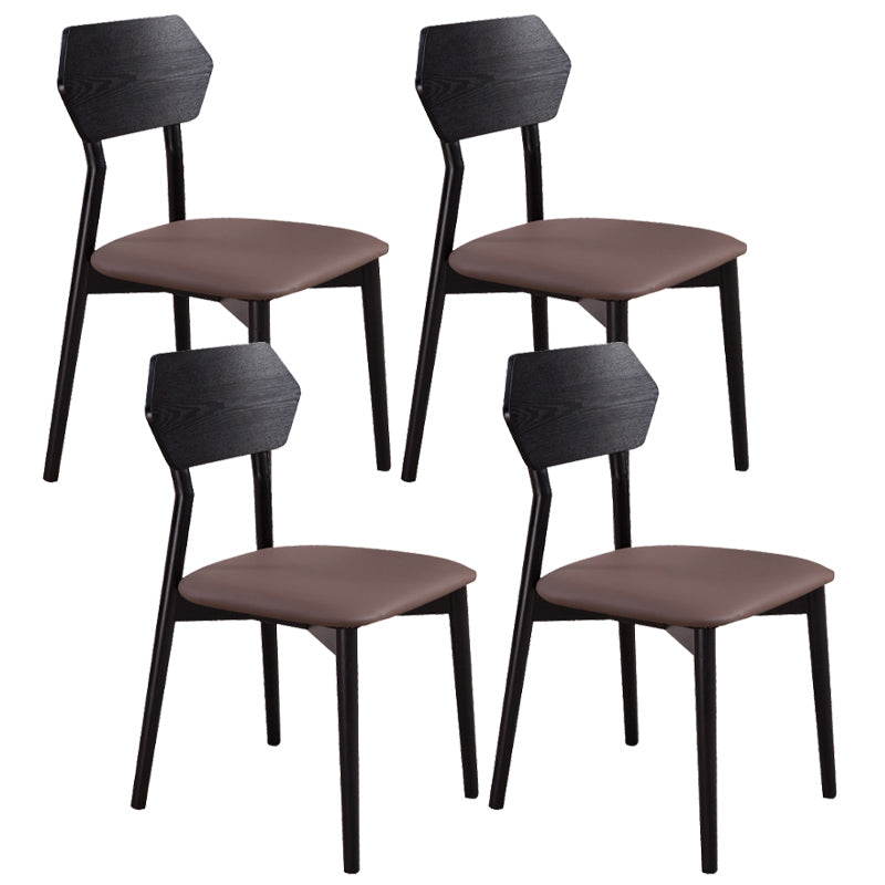 Open Back Dining Accent Chair Industrial Armless Dining Chairs