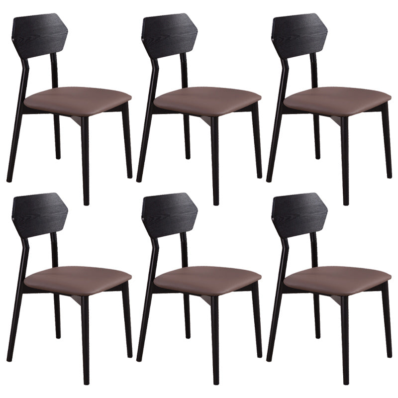 Open Back Dining Accent Chair Industrial Armless Dining Chairs