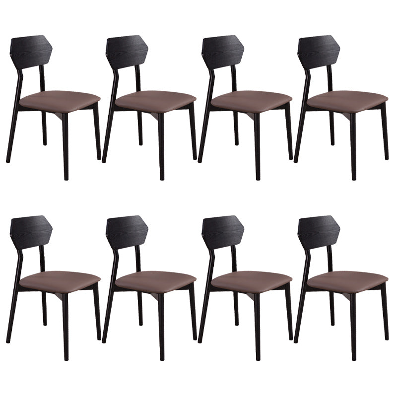 Open Back Dining Accent Chair Industrial Armless Dining Chairs