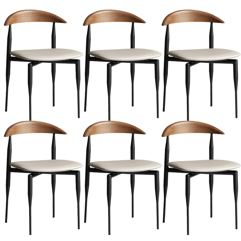 Metal Industrial Side Chair with Black Legs Metallic Finish Indoor Dining Chair