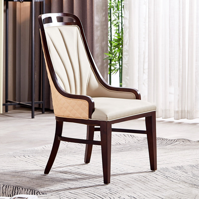 Traditional Upholstered Dining Room Chair Solid Wood Dining Accent Chair