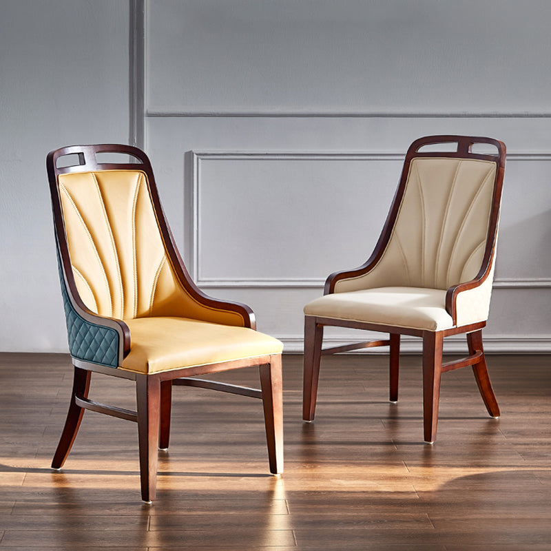 Traditional Upholstered Dining Room Chair Solid Wood Dining Accent Chair