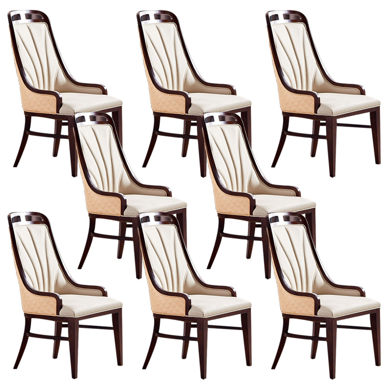 Traditional Upholstered Dining Room Chair Solid Wood Dining Accent Chair