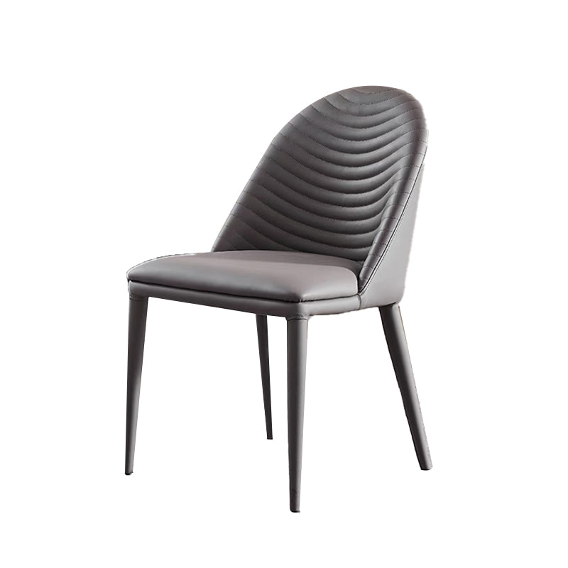 Modern Armless Dining Chairs Upholstered Low Back Side Chair