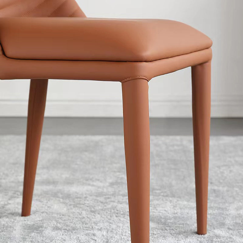 Modern Armless Dining Chairs Upholstered Low Back Side Chair