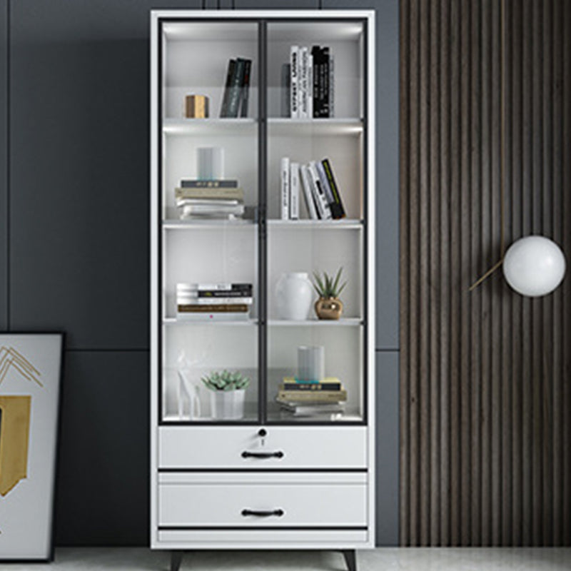 Contemporary Bookcase Closed Back Engineered Wood Bookshelf for Bedroom