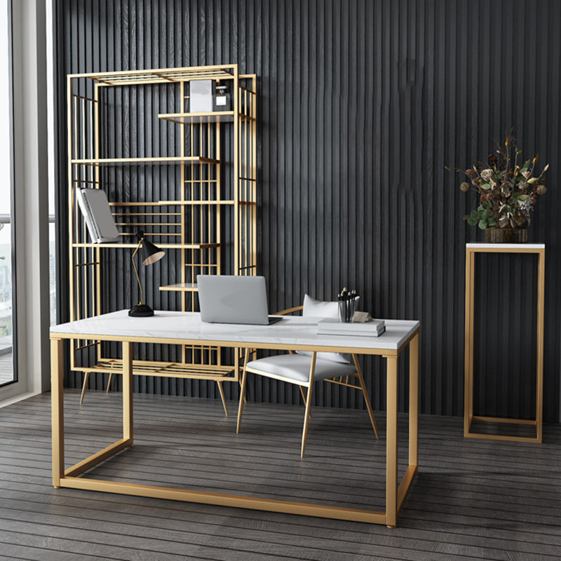 Glam Metal Bookshelf Etagere Shelf Bookcase for Study Room 70.9" H X 11.8" W