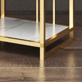 Gold and Black Metal Shelf Bookcase Bedroom Vertical Bookshelf with Shelves