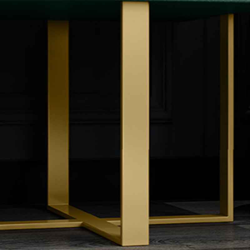 Luxurious Leather 2-Drawer Vanity Makeup Table Set in Dark Green