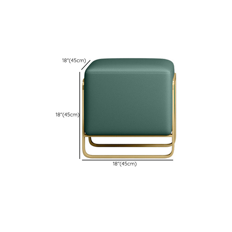 Luxurious Leather 2-Drawer Vanity Makeup Table Set in Dark Green