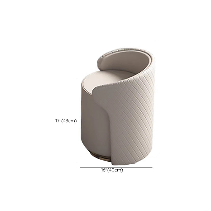 Contemporary 2-Drawer Wood Vanity Makeup Dressing Table in White with Stool