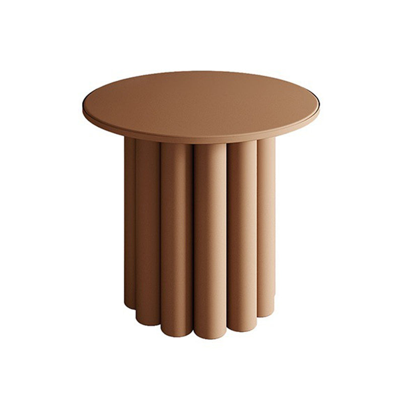 Contemporary Coffee Table Pedestal Solid Wood Round Cocktail Table