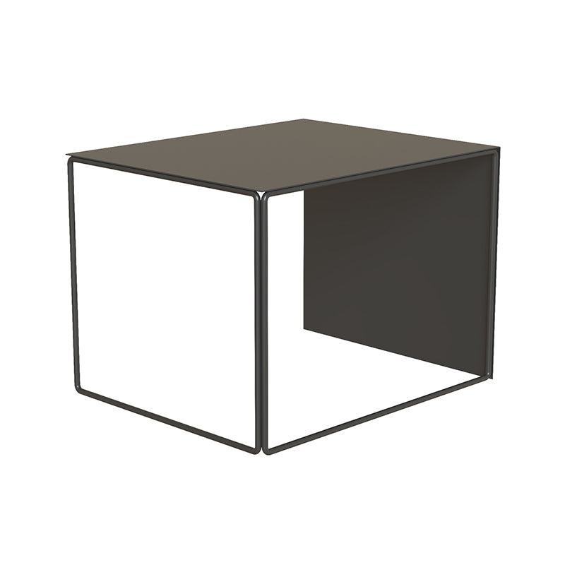 Mid-Century Modern Metal Frame Rectangular Single Coffee Table