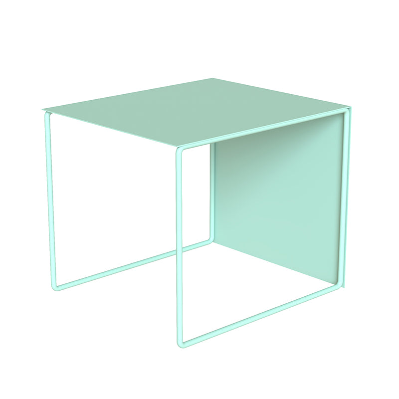 Mid-Century Modern Metal Frame Rectangular Single Coffee Table