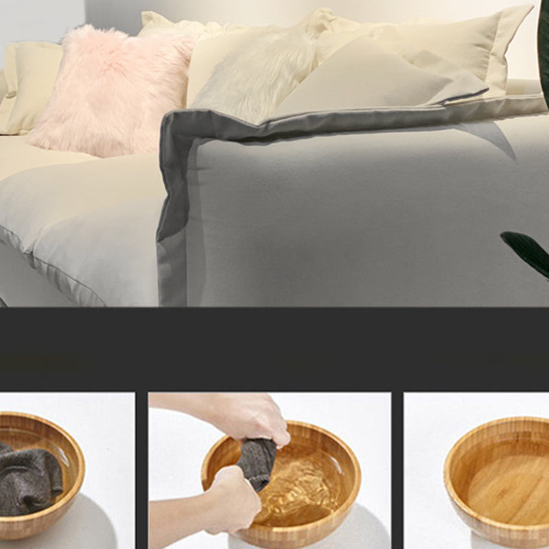 Contemporary Tuxedo Arm Standard Sofa Fabric Cushions Seating