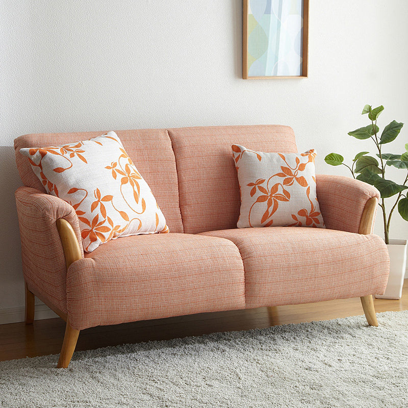 Contemporary Wooden Standard Sofa Flared Arm Seating for Living Room