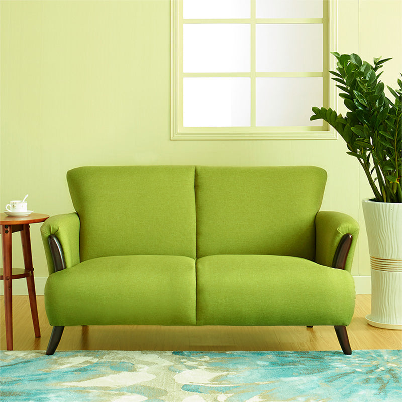 Contemporary Wooden Standard Sofa Flared Arm Seating for Living Room