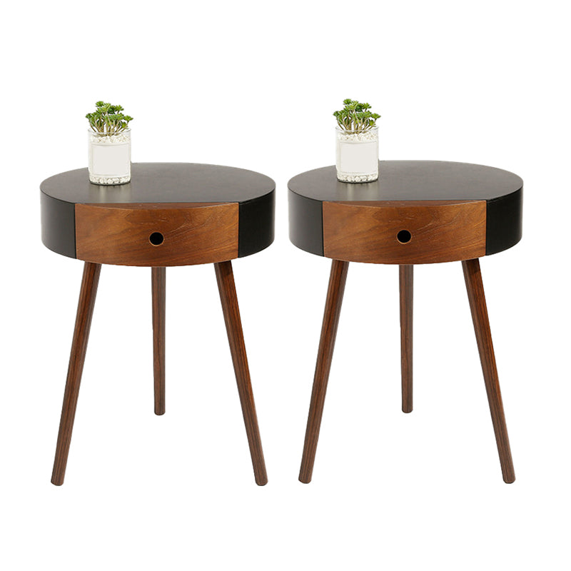 3 Legs End Table Set Contemporary Style Tray Top Side Table with Storage