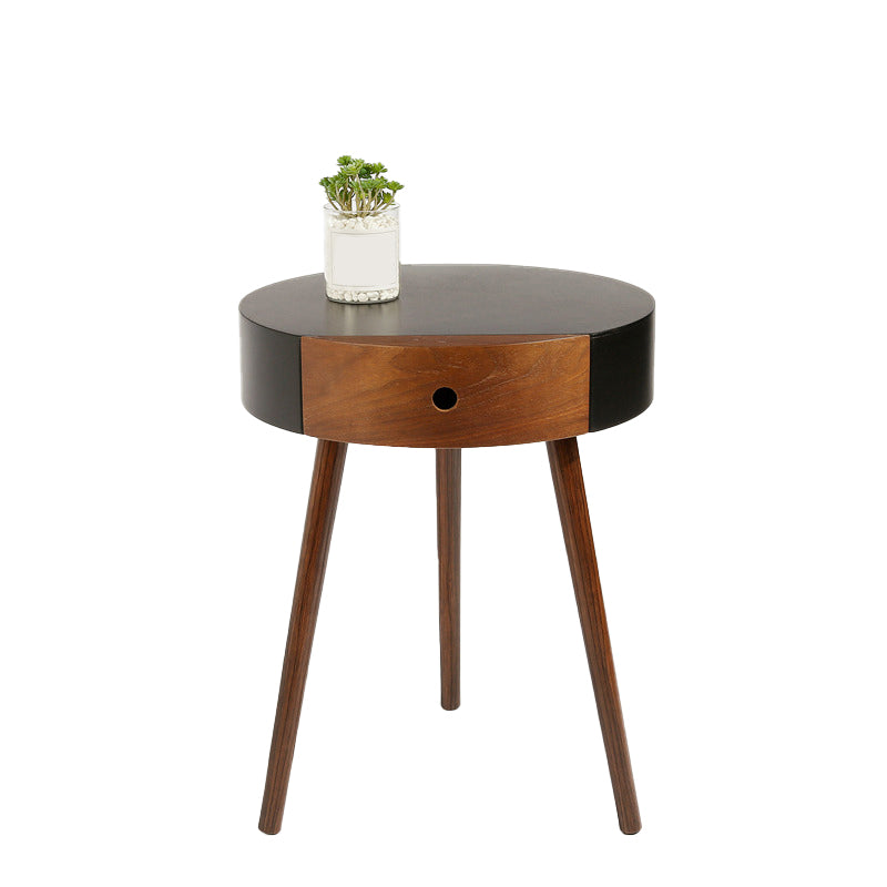 3 Legs End Table Set Contemporary Style Tray Top Side Table with Storage
