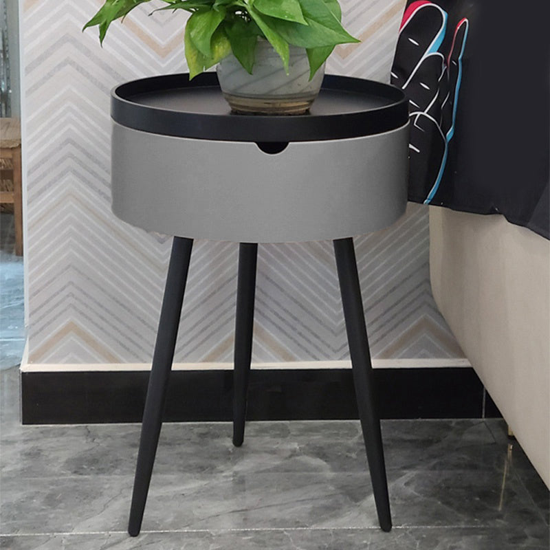 3 Legs End Table Set Contemporary Style Tray Top Side Table with Storage