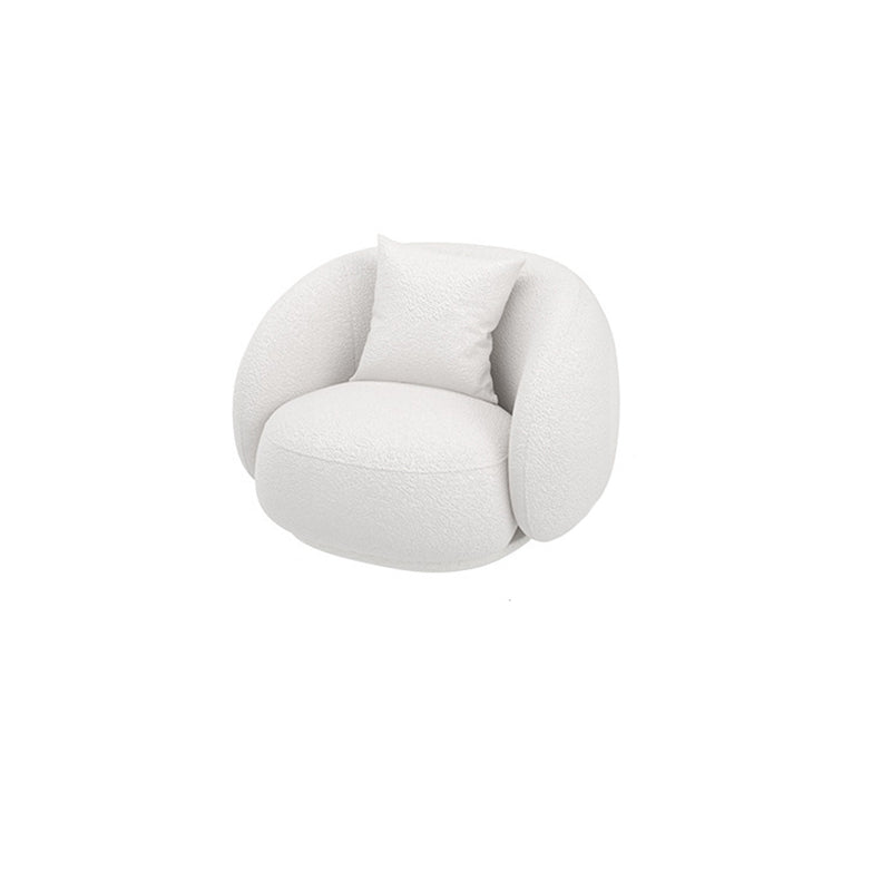 Contemporary Tuxedo Arm Sofa White Tight Back Seating for Living Room