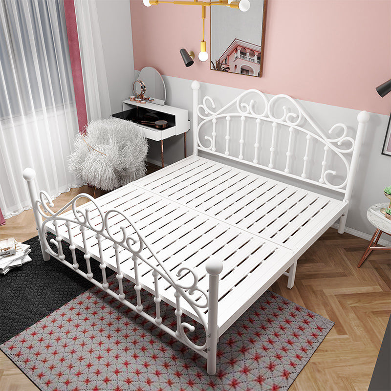Contemporary Style Standard Bed Metal Bed Frame with Headboard