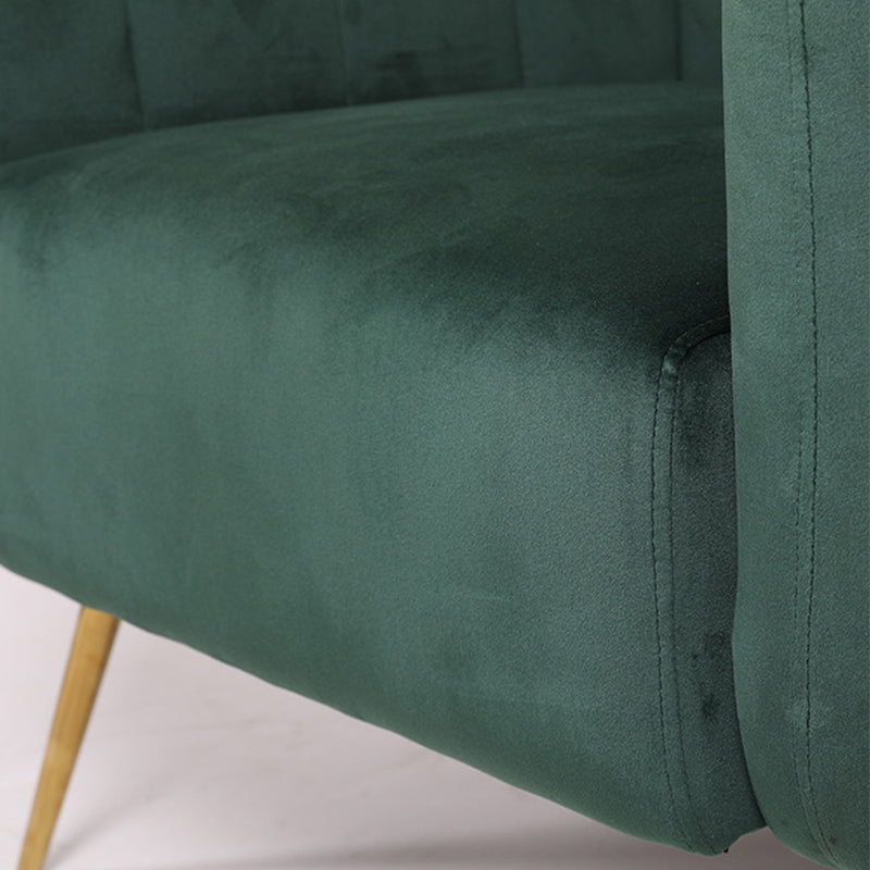 28.34" High Velvet Barrel Chair Arms Included Barrel Accent Chair