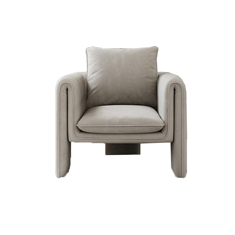 35.43" High Velvet Armless Chair Solid Wood Frame Chair for Living Room